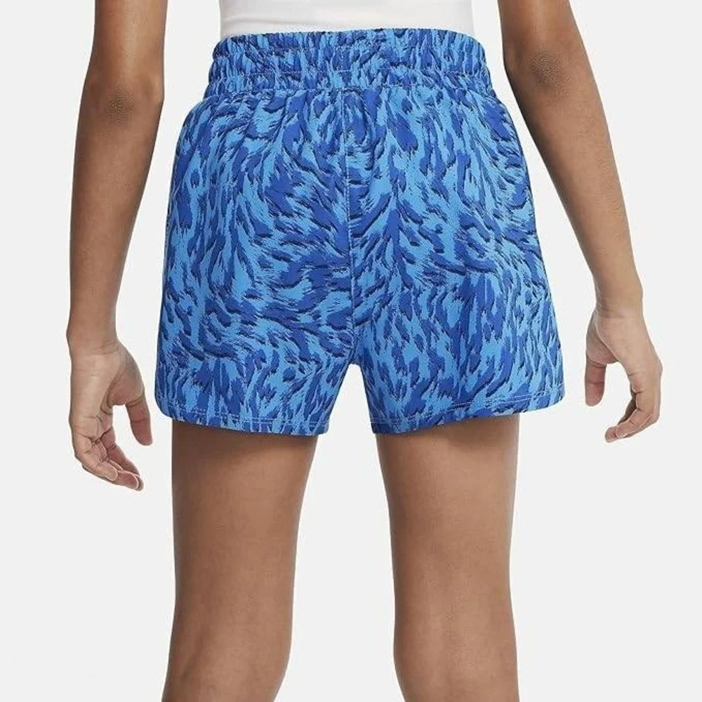 Nike One Big Kids (Girls)‎ Woven High-Waisted Shorts Light Photo Blue, M